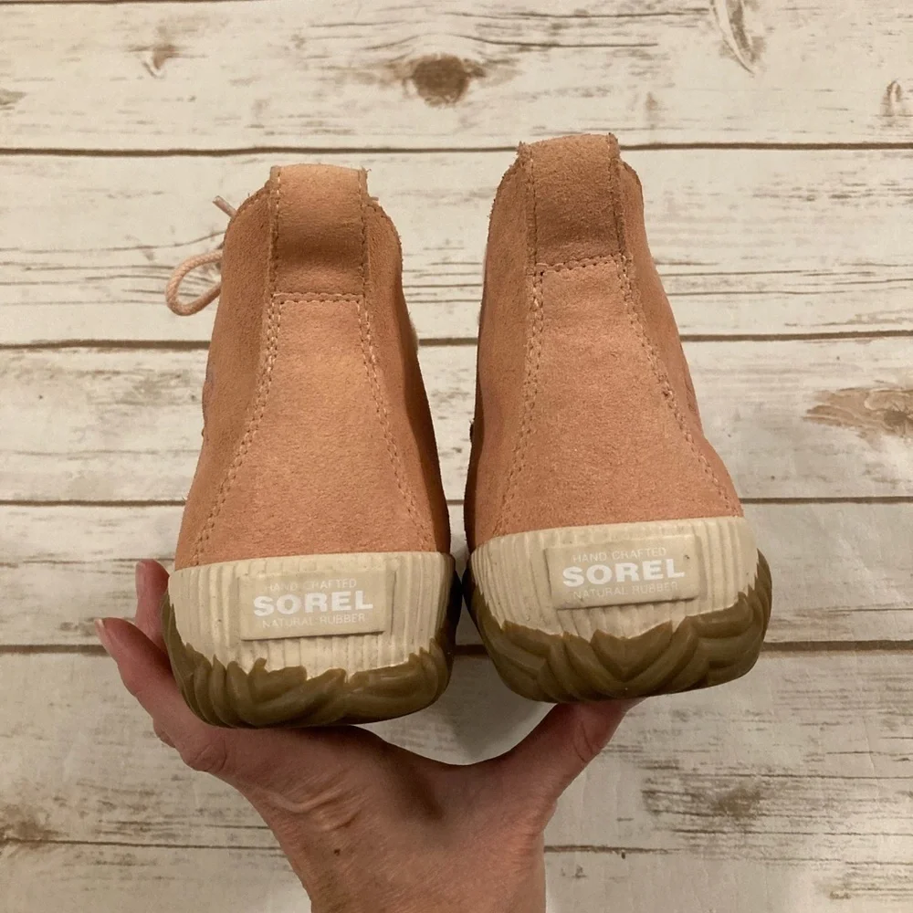 Sorel Women’s Boots Pink & Cream Out N About Waterproof Lace Up Size 8